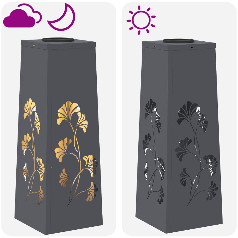 Słoneczna LED lampa na ścieżkę 2 pcs Antracyt