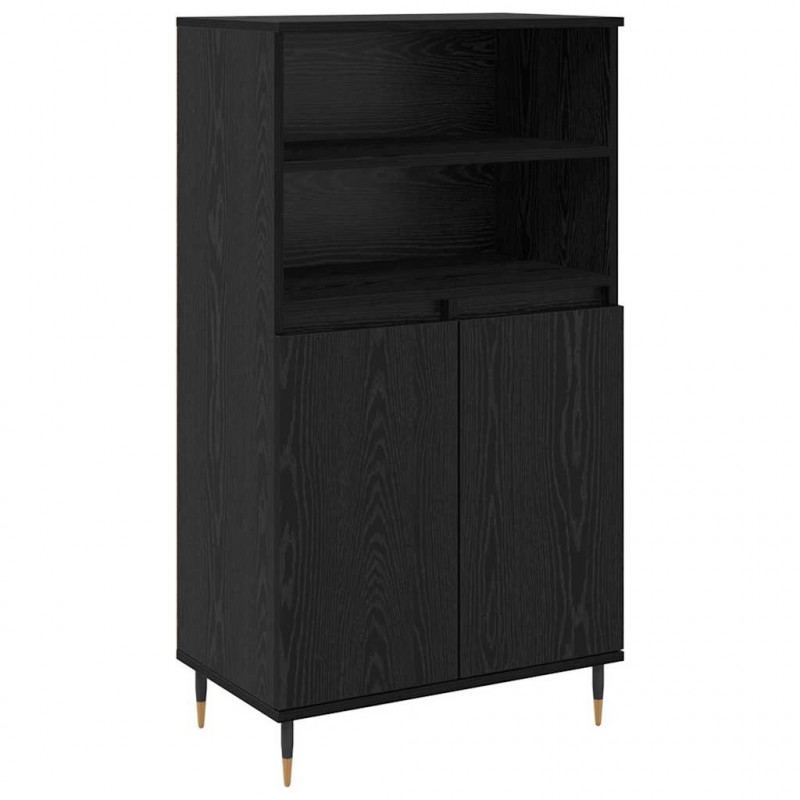 Highboard Czarny 60 x 36 x 110 cm Materiał drewnopochodny