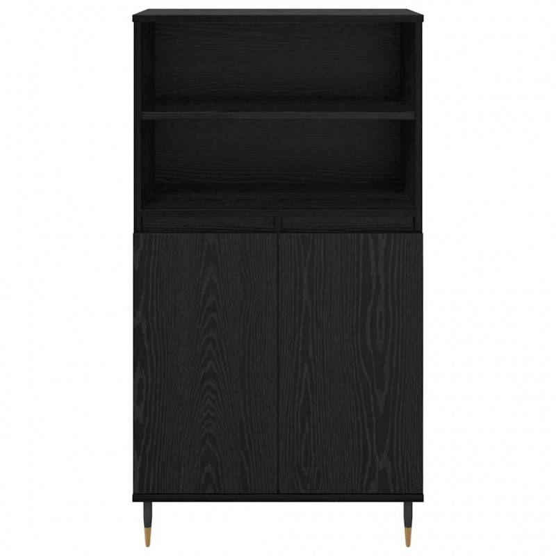 Highboard Czarny 60 x 36 x 110 cm Materiał drewnopochodny