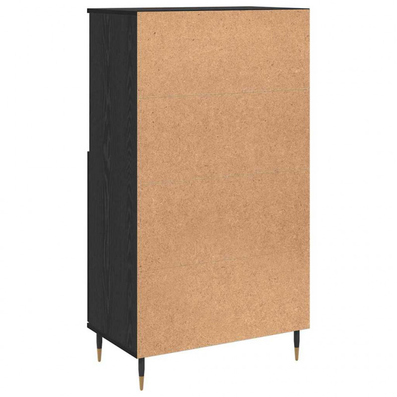 Highboard Czarny 60 x 36 x 110 cm Materiał drewnopochodny