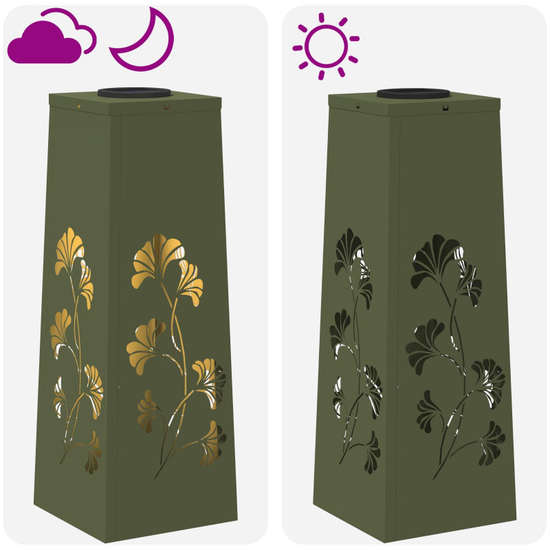 Słoneczna LED lampa na ścieżkę 2 pcs Zielony oliwkowy