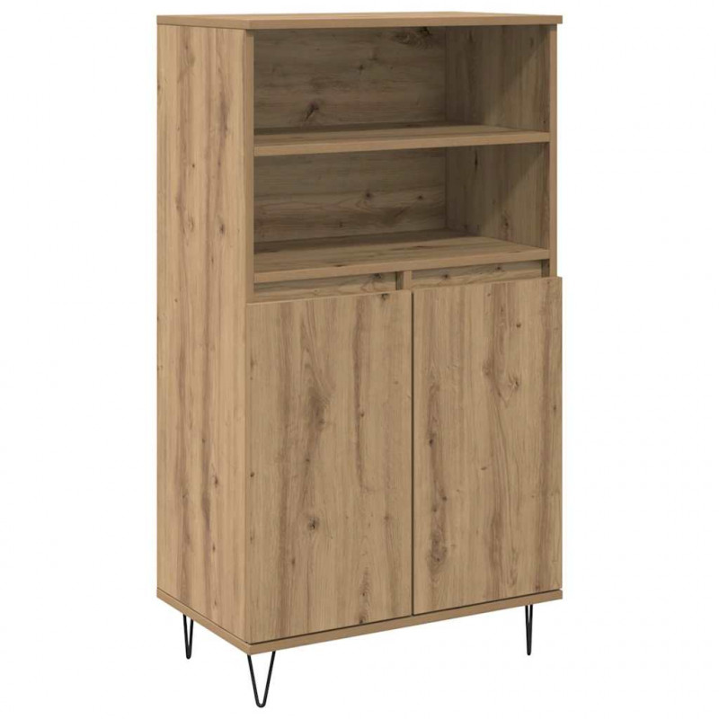 Highboard Brązowy 60 x 36 x 110 cm Materiał drewnopochodny