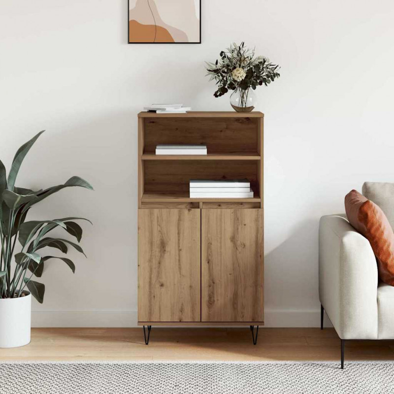 Highboard Brązowy 60 x 36 x 110 cm Materiał drewnopochodny