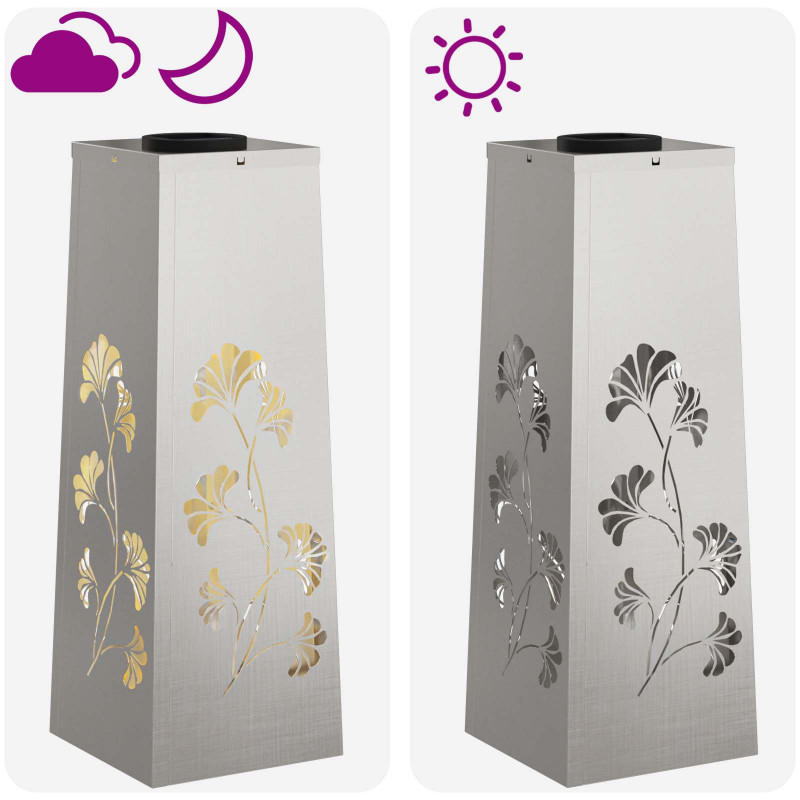 Słoneczna LED lampa na ścieżkę 2 pcs Srebrny Stal nierdzewna