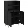 Highboard Czarny 60 x 36 x 110 cm Materiał drewnopochodny