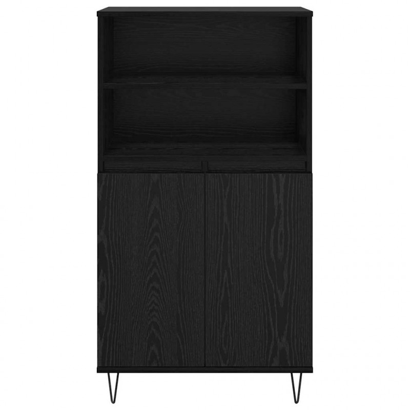 Highboard Czarny 60 x 36 x 110 cm Materiał drewnopochodny