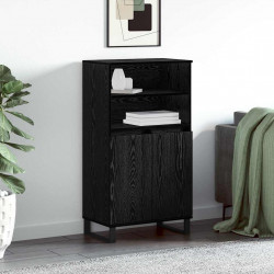 Highboard Czarny 60 x 36 x 110 cm Materiał drewnopochodny