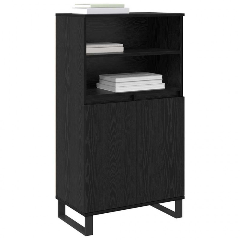 Highboard Czarny 60 x 36 x 110 cm Materiał drewnopochodny