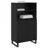 Highboard Czarny 60 x 36 x 110 cm Materiał drewnopochodny