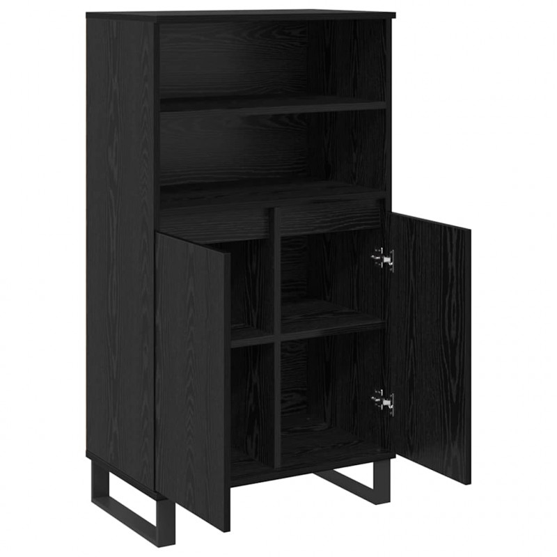 Highboard Czarny 60 x 36 x 110 cm Materiał drewnopochodny