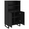 Highboard Czarny 60 x 36 x 110 cm Materiał drewnopochodny