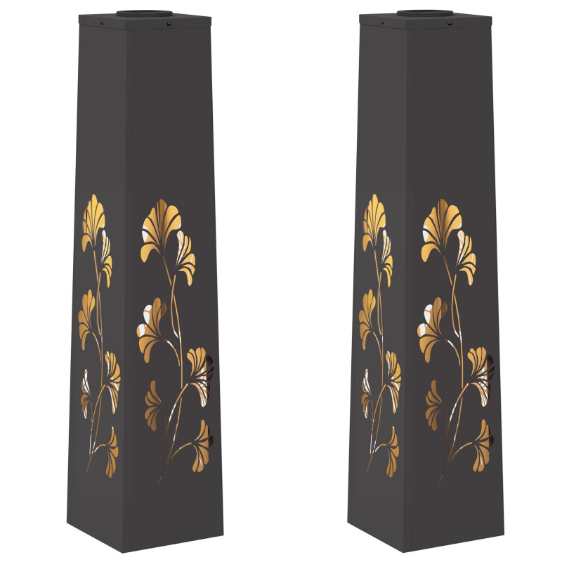 Słoneczna LED lampa na ścieżkę 2 pcs Czarny