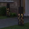 Słoneczna LED lampa na ścieżkę 2 pcs Czarny