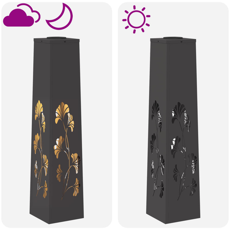 Słoneczna LED lampa na ścieżkę 2 pcs Czarny