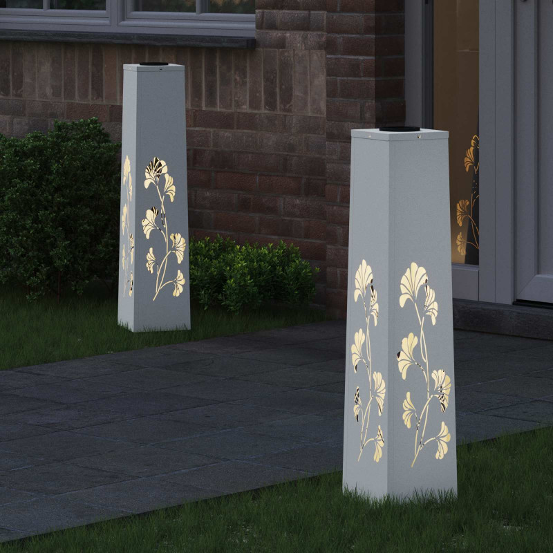 Słoneczna LED lampa na ścieżkę 2 pcs Biały