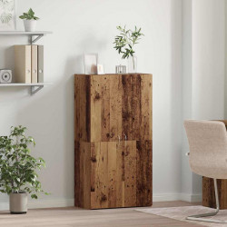 Biurowa szafka z półką z drzwiami Czarny Dąb 60 x 32 x 115 cm