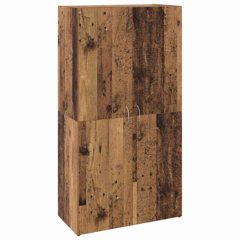 Biurowa szafka z półką z drzwiami Czarny Dąb 60 x 32 x 115 cm