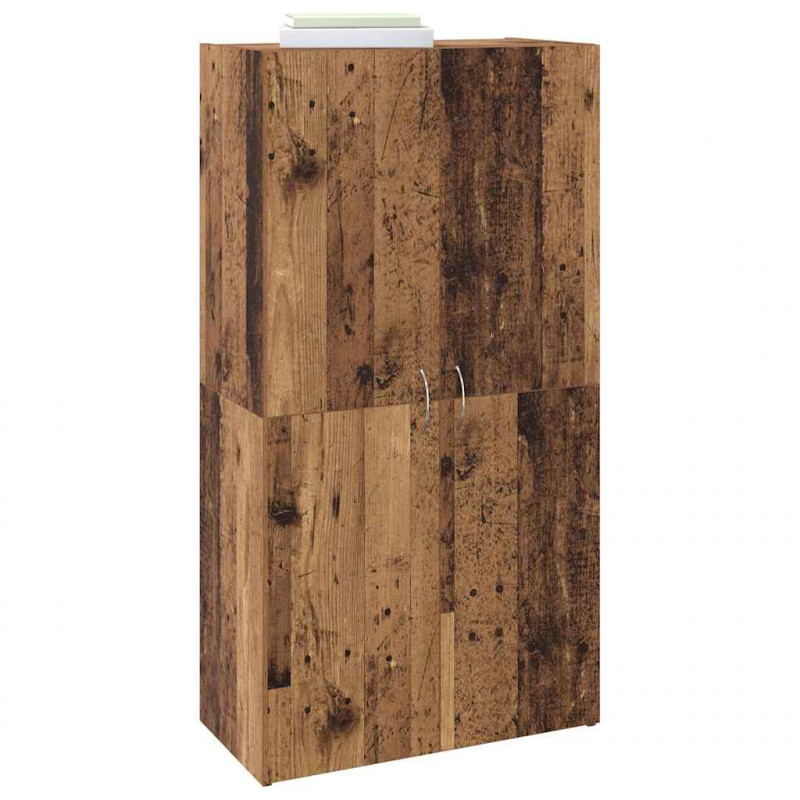 Biurowa szafka z półką z drzwiami Czarny Dąb 60 x 32 x 115 cm