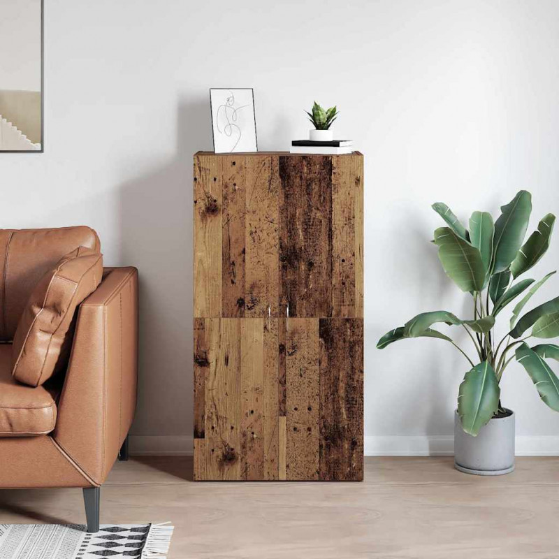 Biurowa szafka z półką z drzwiami Czarny Dąb 60 x 32 x 115 cm