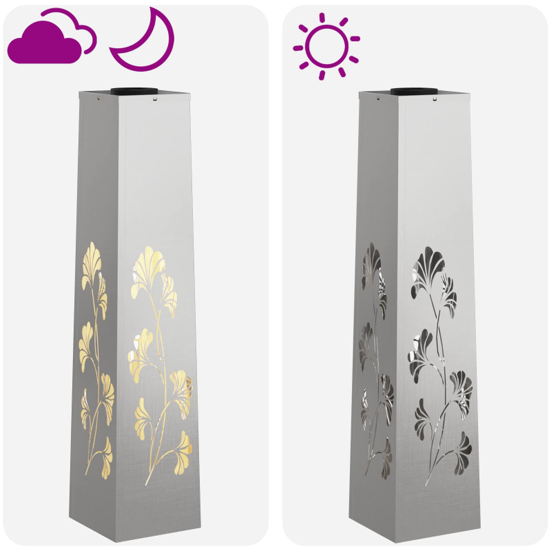 Słoneczna LED lampa na ścieżkę 2 pcs Srebrny Stal nierdzewna