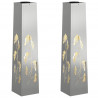 Słoneczna LED lampa na ścieżkę 2 pcs Srebrny Stal ocynkowana