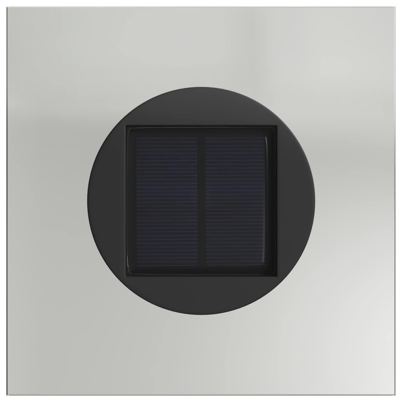 Słoneczna LED lampa na ścieżkę 2 pcs Srebrny Stal ocynkowana