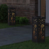 Słoneczna LED lampa na ścieżkę 2 pcs Czarny
