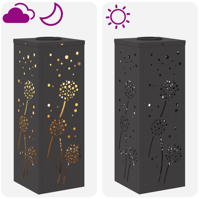 Słoneczna LED lampa na ścieżkę 2 pcs Czarny