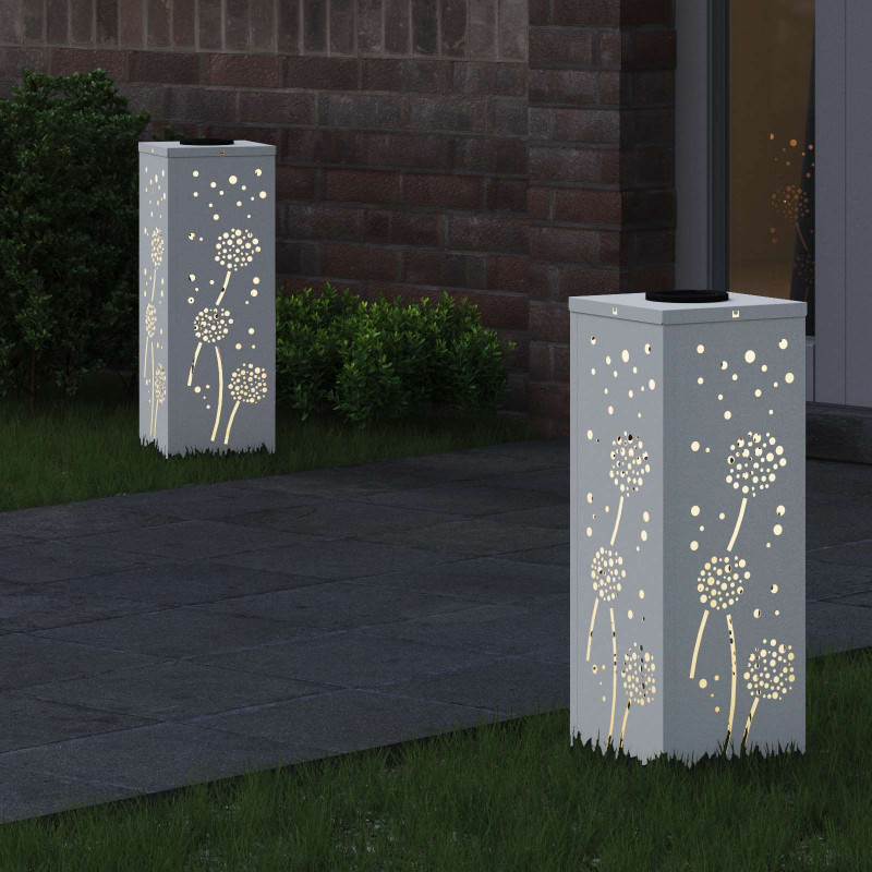 Słoneczna LED lampa na ścieżkę 2 pcs Biały