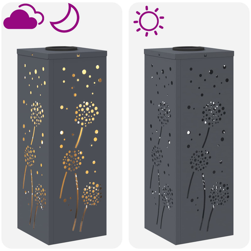 Słoneczna LED lampa na ścieżkę 2 pcs Antracyt