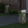 Słoneczna LED lampa na ścieżkę 2 pcs Srebrny Stal nierdzewna