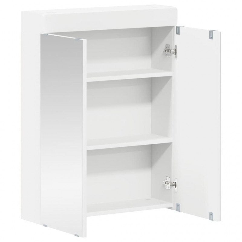 Szafka z lustrem do łazienki TULUM Biały 60 x 16,5 x 78 cm
