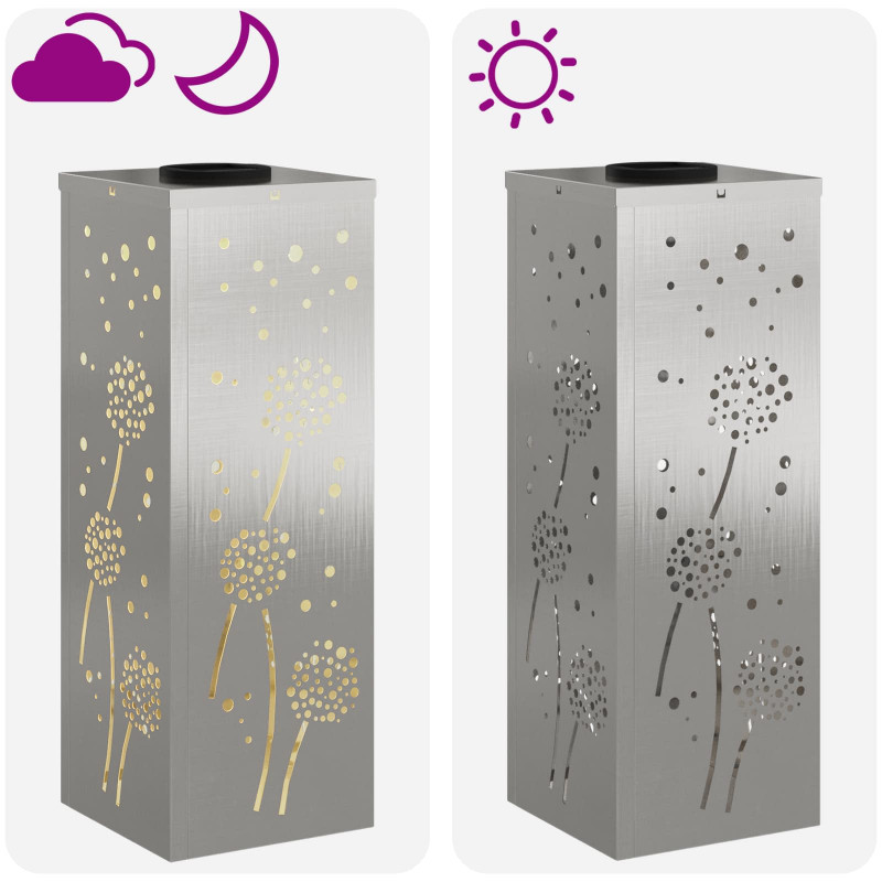 Słoneczna LED lampa na ścieżkę 2 pcs Srebrny Stal nierdzewna