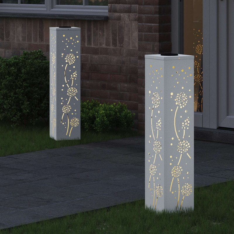 Słoneczna LED lampa na ścieżkę 2 pcs Biały