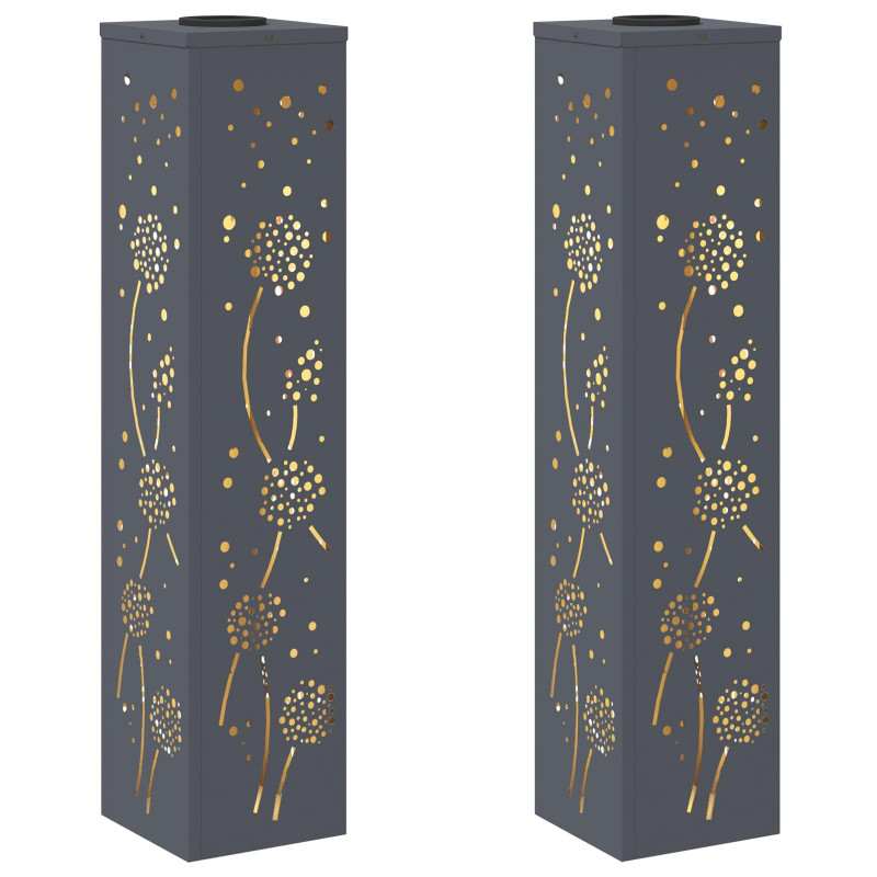 Słoneczna LED lampa na ścieżkę 2 pcs Antracyt