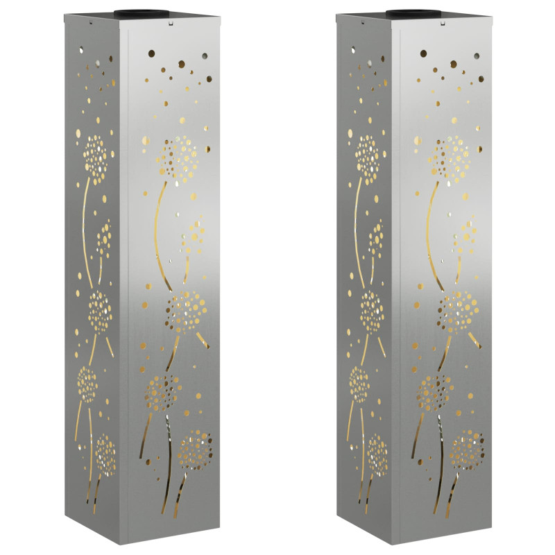 Słoneczna LED lampa na ścieżkę 2 pcs Rdzawy Galwanizowany
