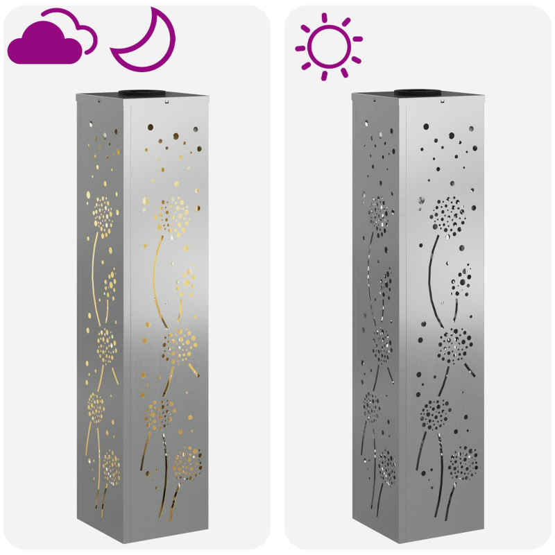 Słoneczna LED lampa na ścieżkę 2 pcs Rdzawy Galwanizowany