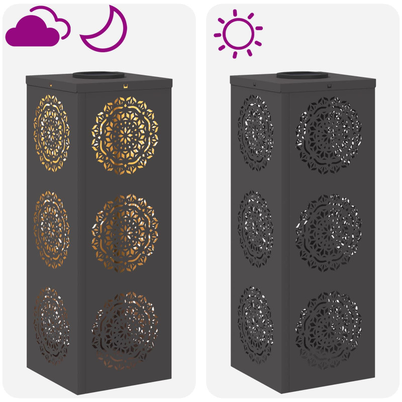 Słoneczna LED lampa na ścieżkę 2 pcs Czarny