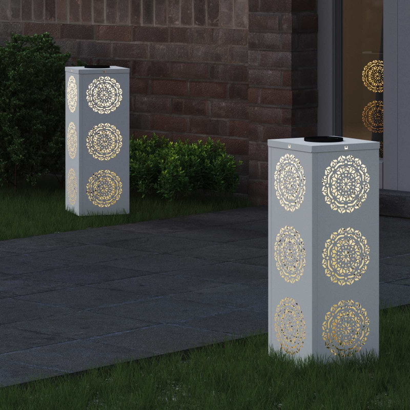 Słoneczna LED lampa na ścieżkę 2 pcs Biały