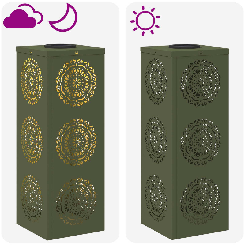 Słoneczna LED lampa na ścieżkę 2 pcs Zielony oliwkowy