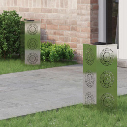 Słoneczna LED lampa na ścieżkę 2 pcs Srebrny Stal nierdzewna