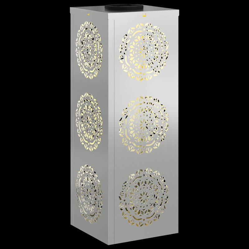 Słoneczna LED lampa na ścieżkę 2 pcs Srebrny Stal ocynkowana