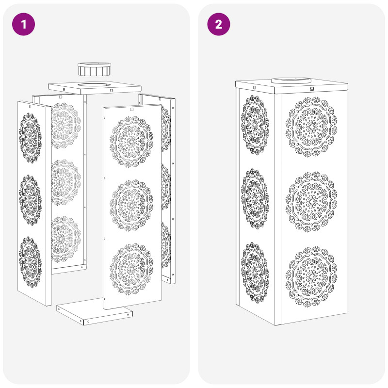 Słoneczna LED lampa na ścieżkę 2 pcs Rdzawy