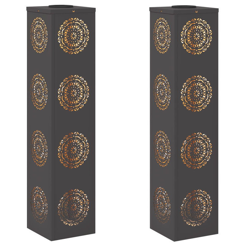 Słoneczna LED lampa na ścieżkę 2 pcs Czarny