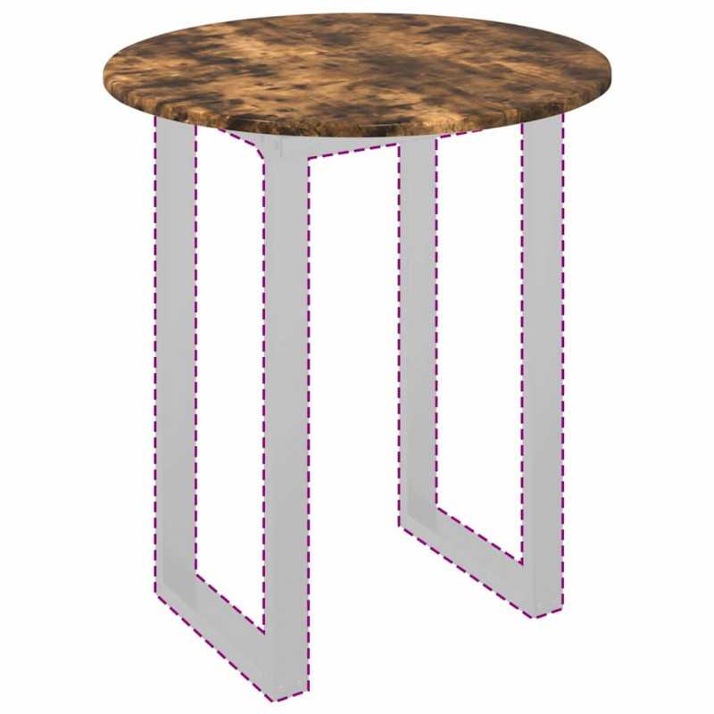 Blat stołu Wędzony dąb 60 x 60 x 1,5 cm Materiał drewnopochodny