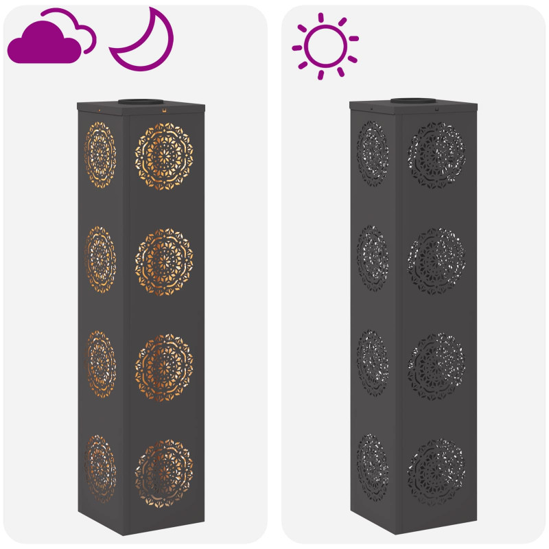 Słoneczna LED lampa na ścieżkę 2 pcs Czarny