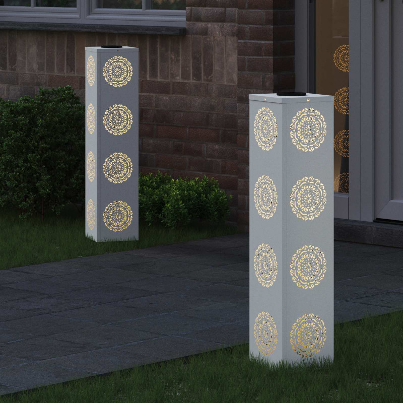 Słoneczna LED lampa na ścieżkę 2 pcs Biały