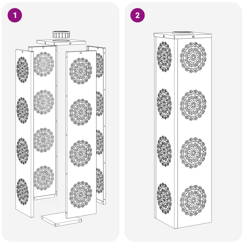 Słoneczna LED lampa na ścieżkę 2 pcs Biały