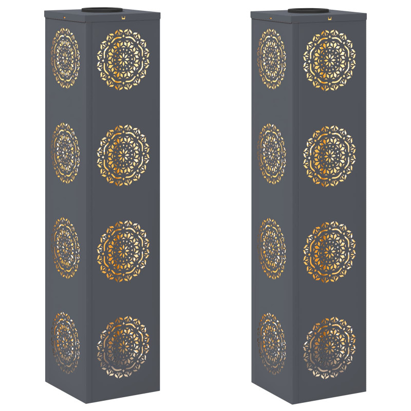 Słoneczna LED lampa na ścieżkę 2 pcs Antracyt