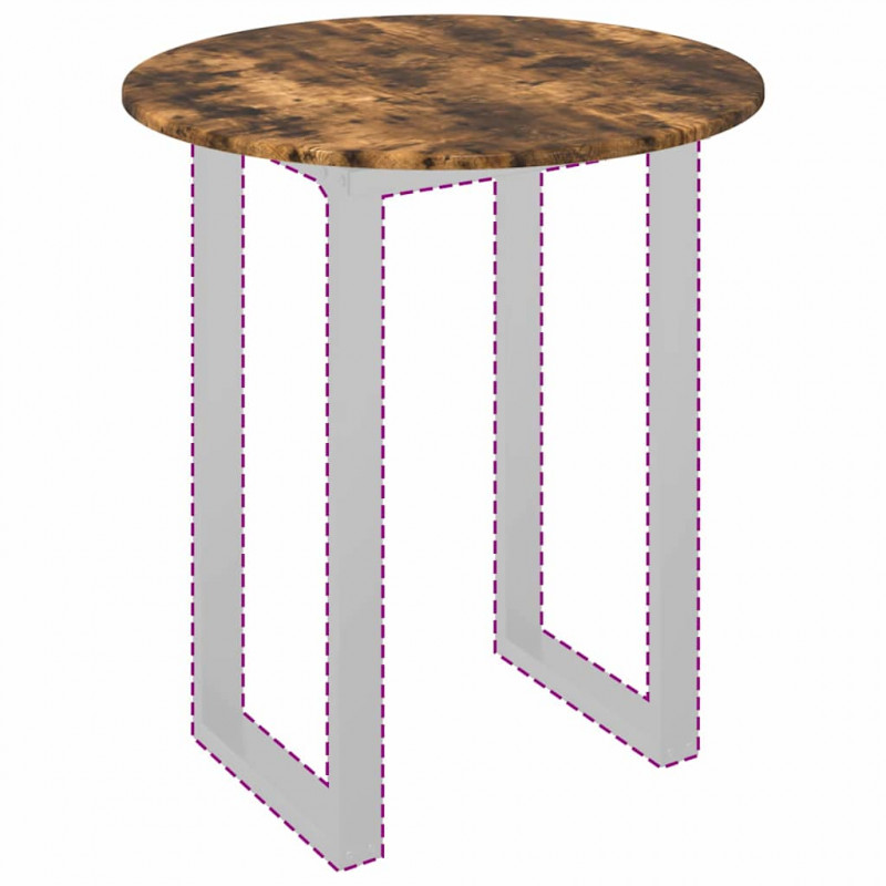 Blat stołu Wędzony dąb 70 x 70 x 1,5 cm Materiał drewnopochodny
